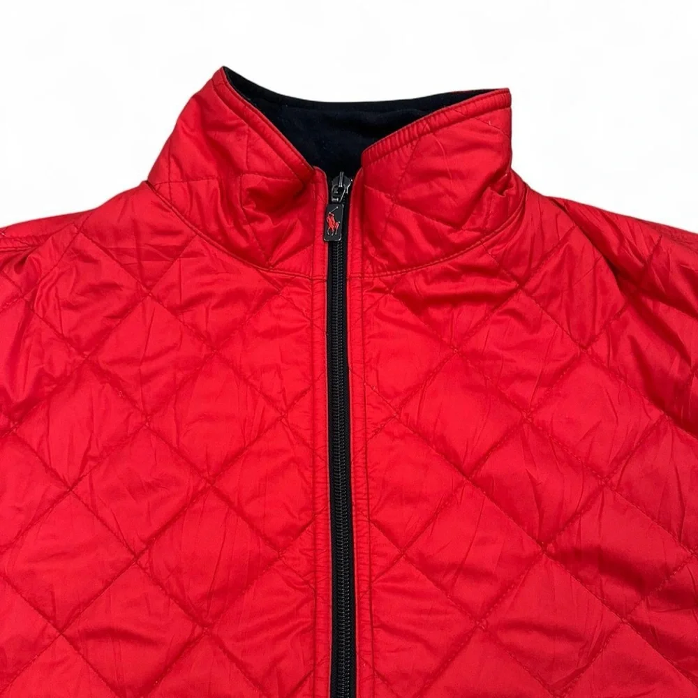 Polo Ralph Lauren Polo Sport Red Quilted Zip Up Jacket Size Large